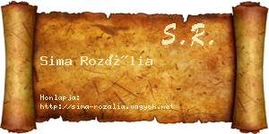 Sima Rozália névjegykártya