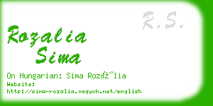 rozalia sima business card